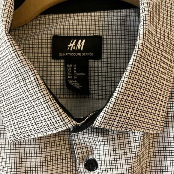 dapper H&M mens dress shirt size M - Picture 2 of 9